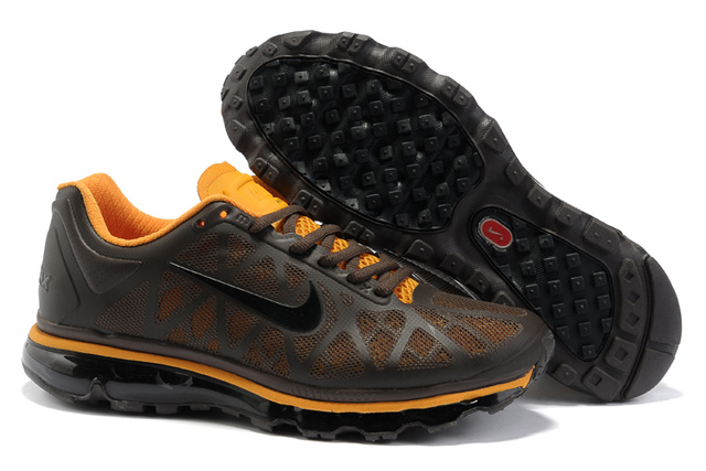 Air Max 2011 Nike Running Trainers Shoes Mens Black Orange